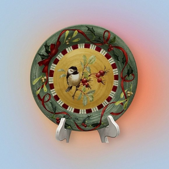 LENOX Winter Greetings Chickadee Everyday by Catherine McClung Dinner Plate - Picture 3 of 16